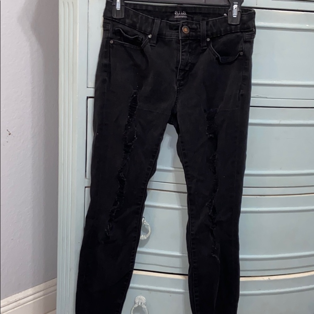 Black ripped jeans